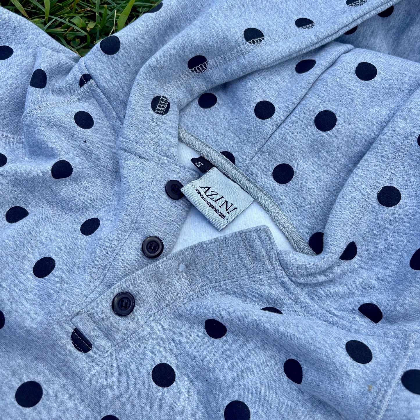 Polkadot Henley Hoodie
