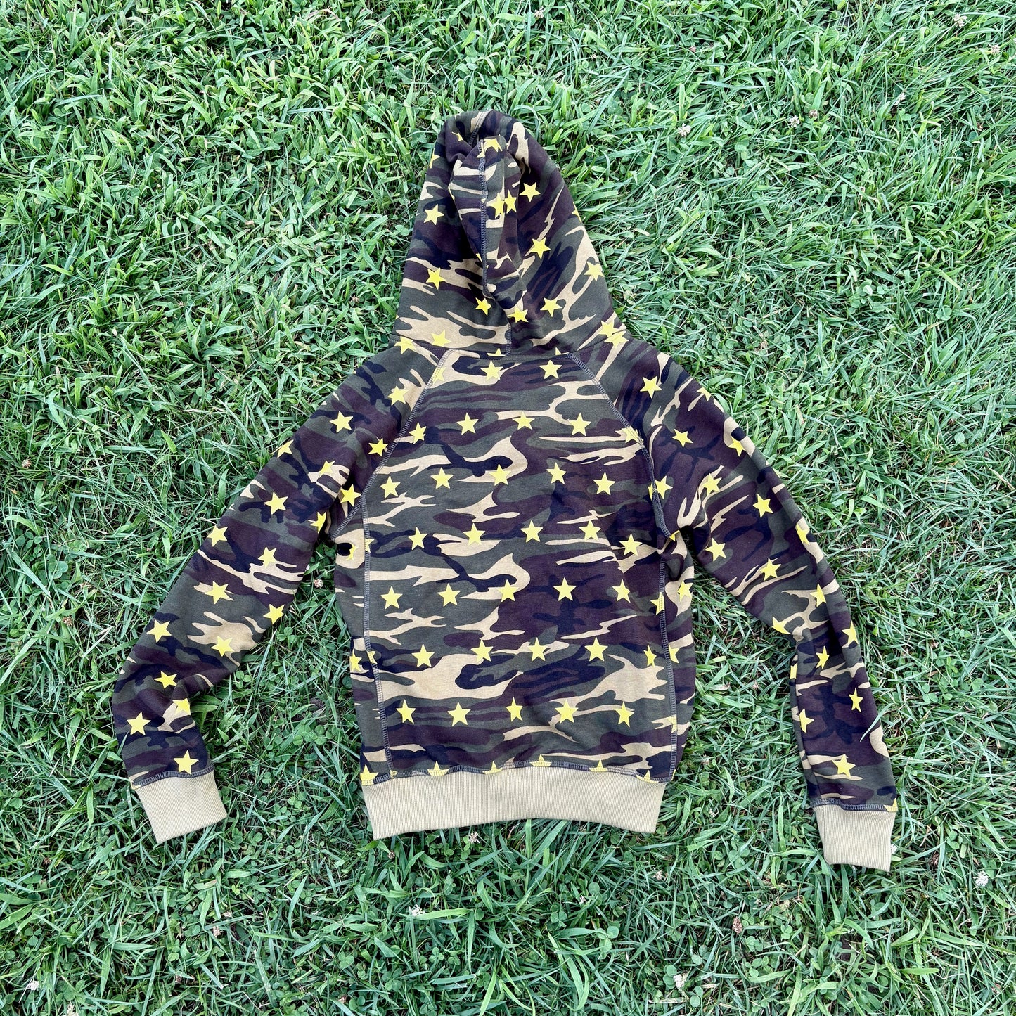 Star Print Henley Hoodie